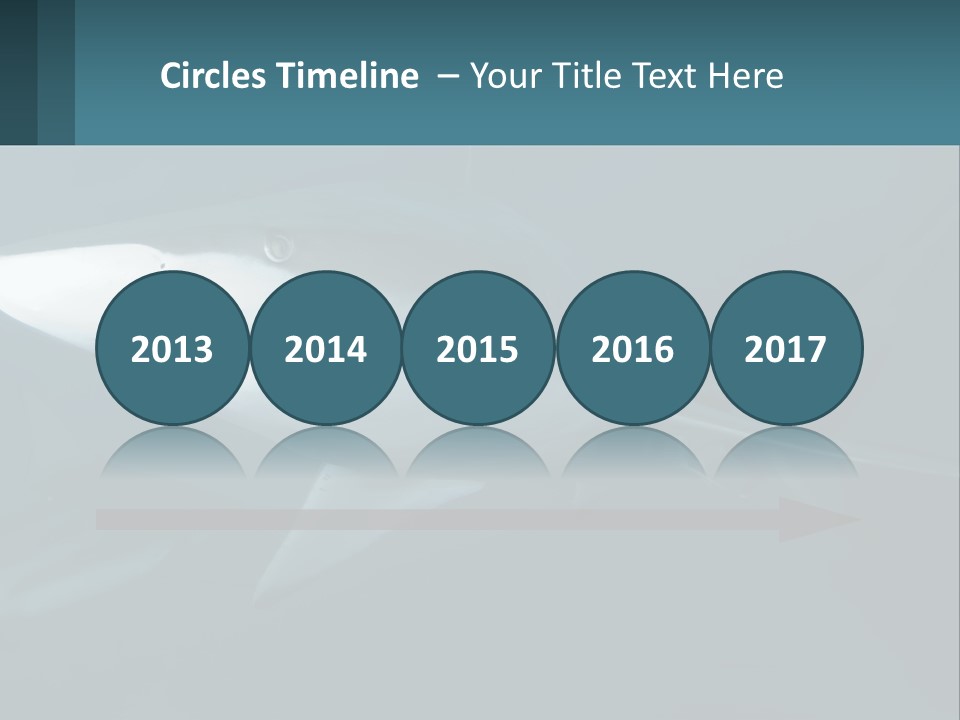 A Shark Is Swimming In The Blue Water PowerPoint Template