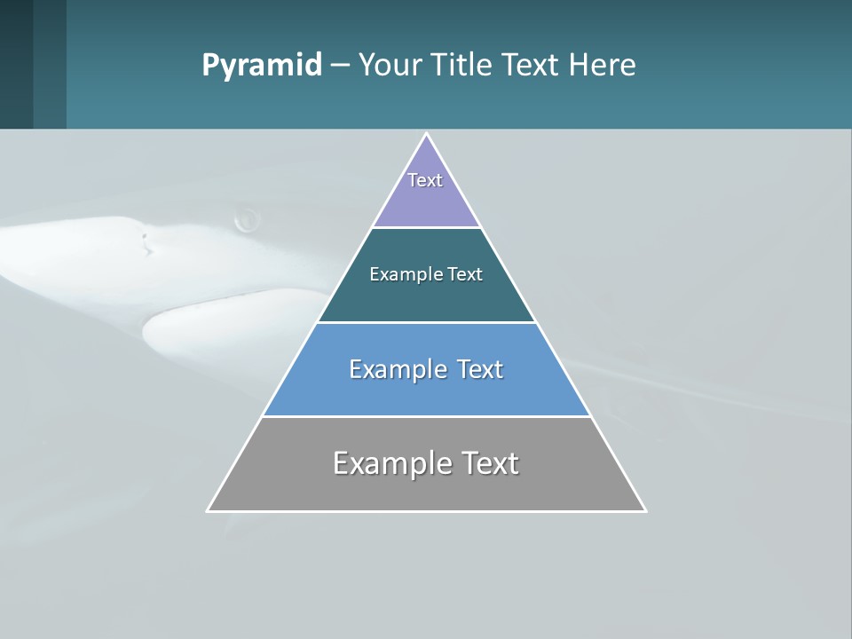 A Shark Is Swimming In The Blue Water PowerPoint Template