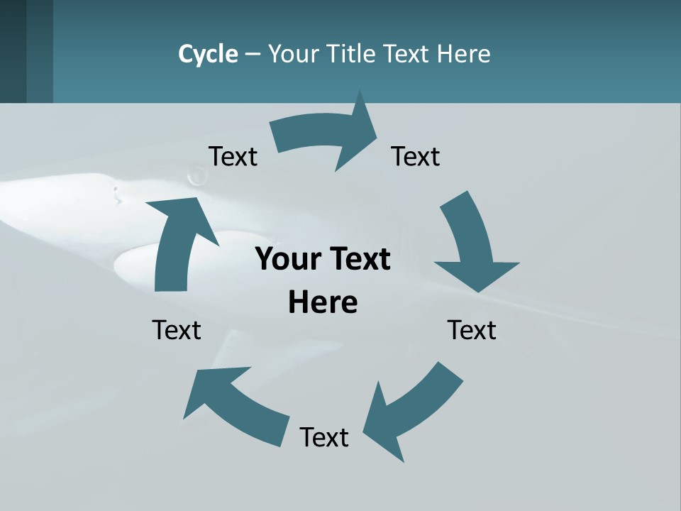 A Shark Is Swimming In The Blue Water PowerPoint Template