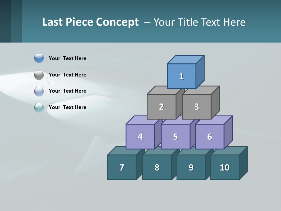 A Shark Is Swimming In The Blue Water PowerPoint Template