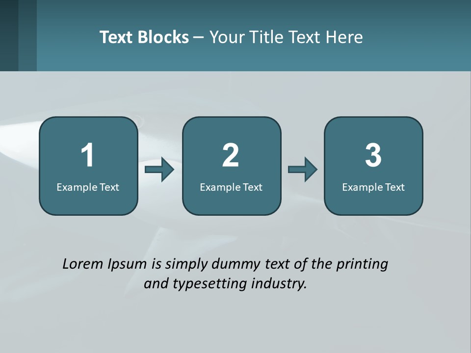 A Shark Is Swimming In The Blue Water PowerPoint Template