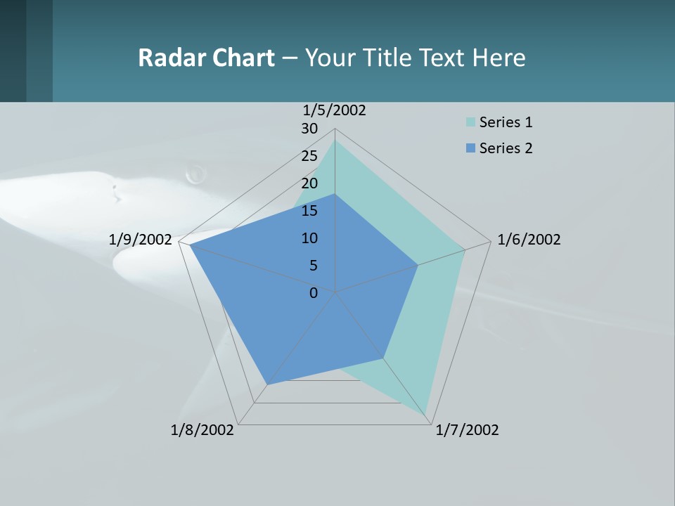 A Shark Is Swimming In The Blue Water PowerPoint Template