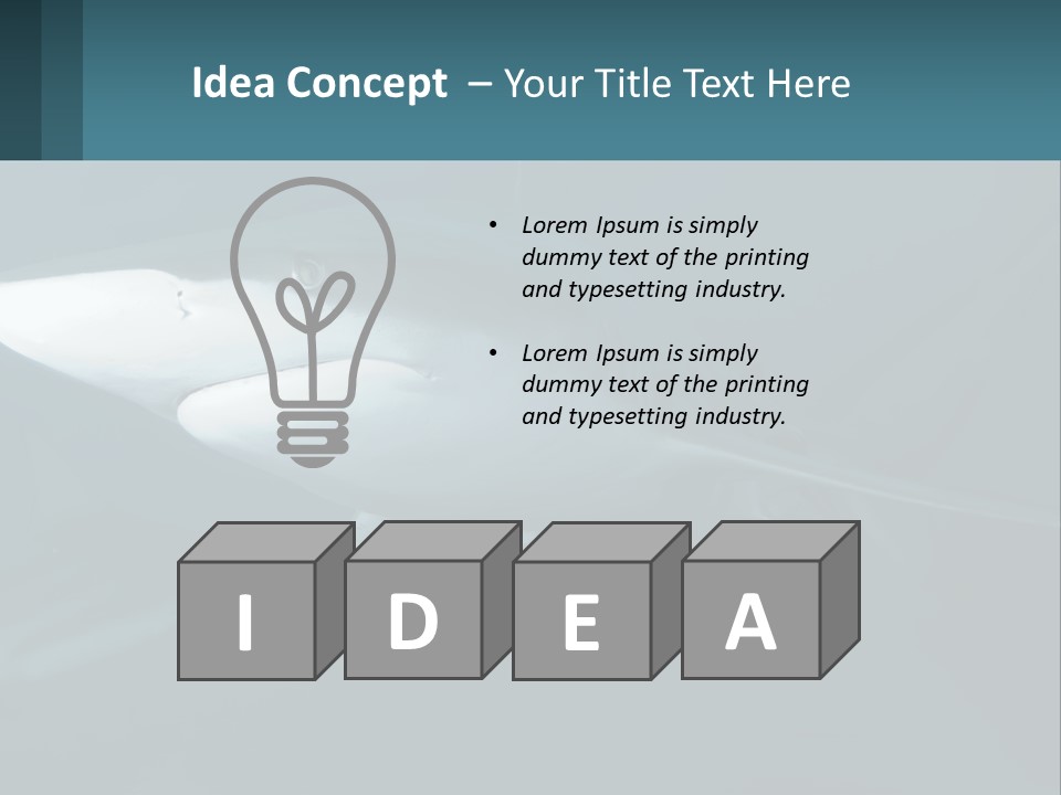 A Shark Is Swimming In The Blue Water PowerPoint Template