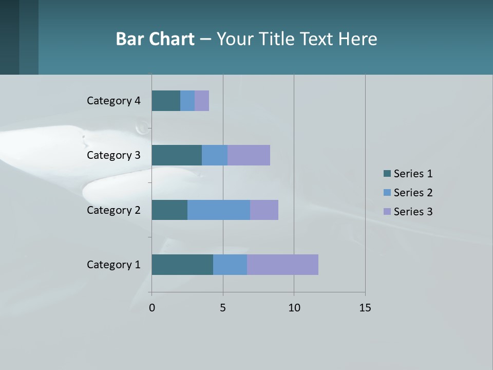 A Shark Is Swimming In The Blue Water PowerPoint Template