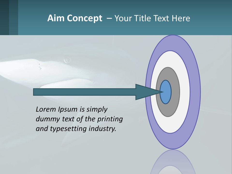 A Shark Is Swimming In The Blue Water PowerPoint Template