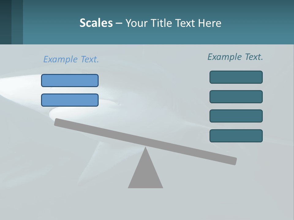 A Shark Is Swimming In The Blue Water PowerPoint Template