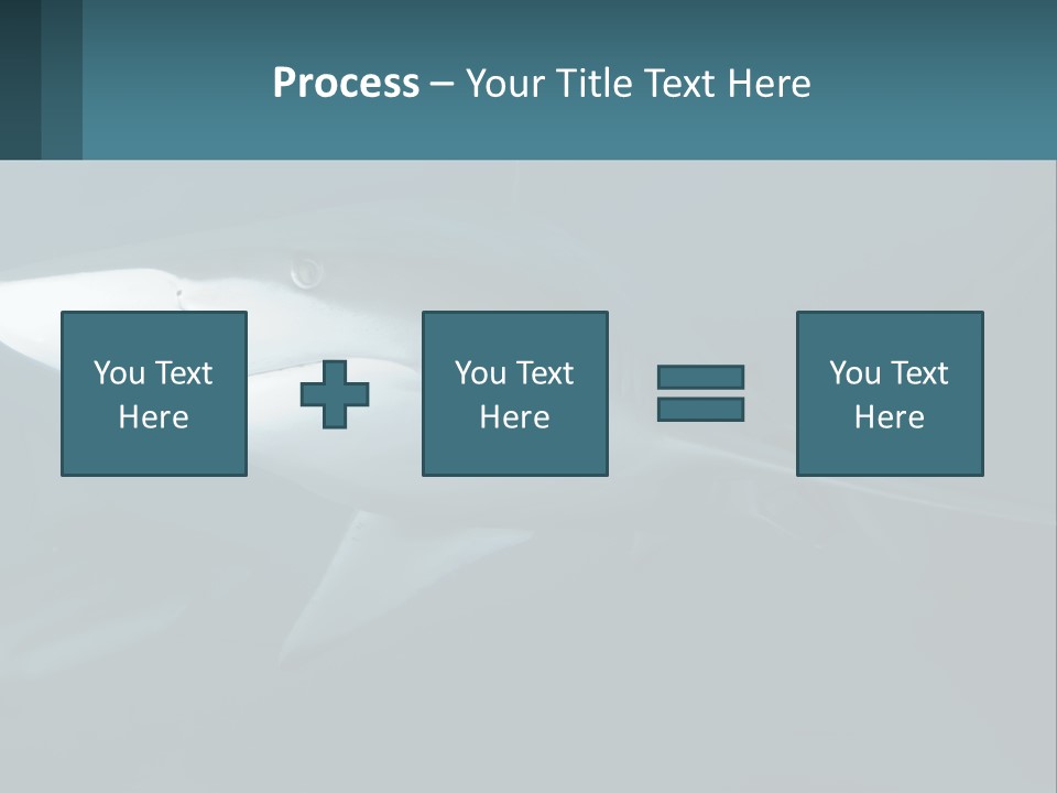 A Shark Is Swimming In The Blue Water PowerPoint Template
