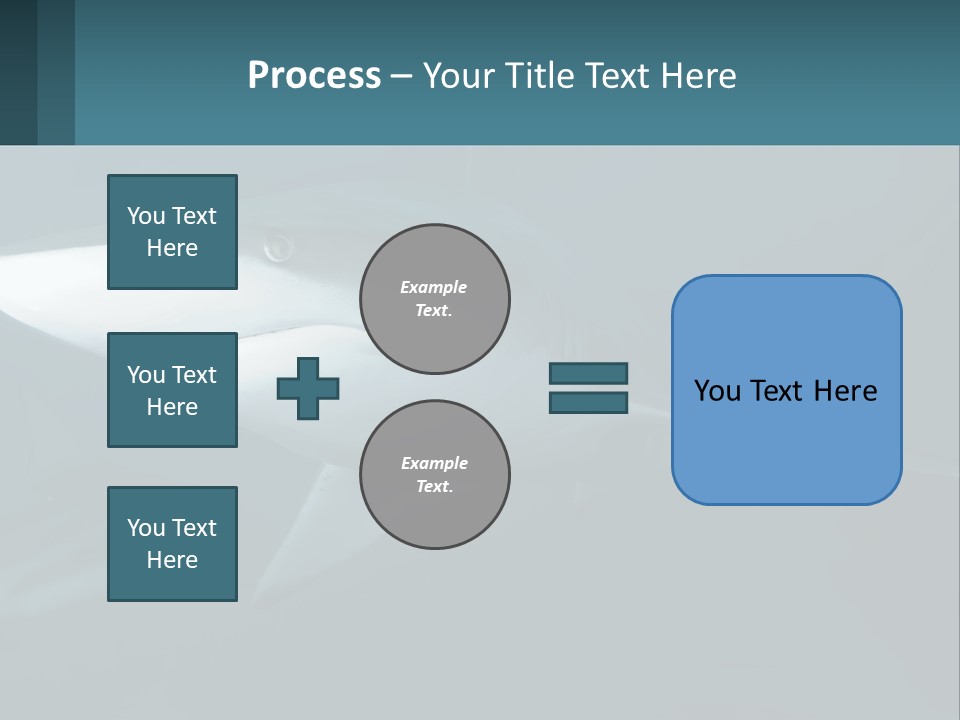 A Shark Is Swimming In The Blue Water PowerPoint Template