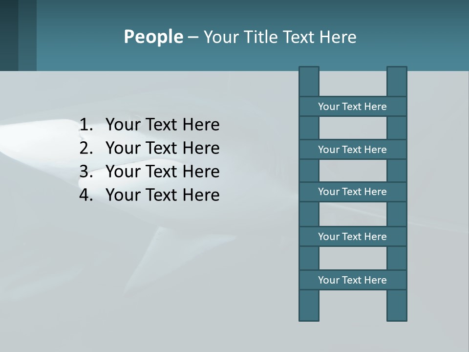 A Shark Is Swimming In The Blue Water PowerPoint Template