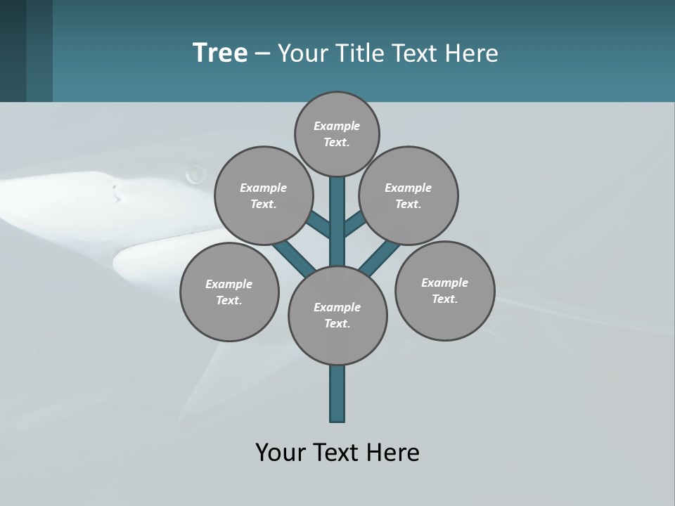 A Shark Is Swimming In The Blue Water PowerPoint Template