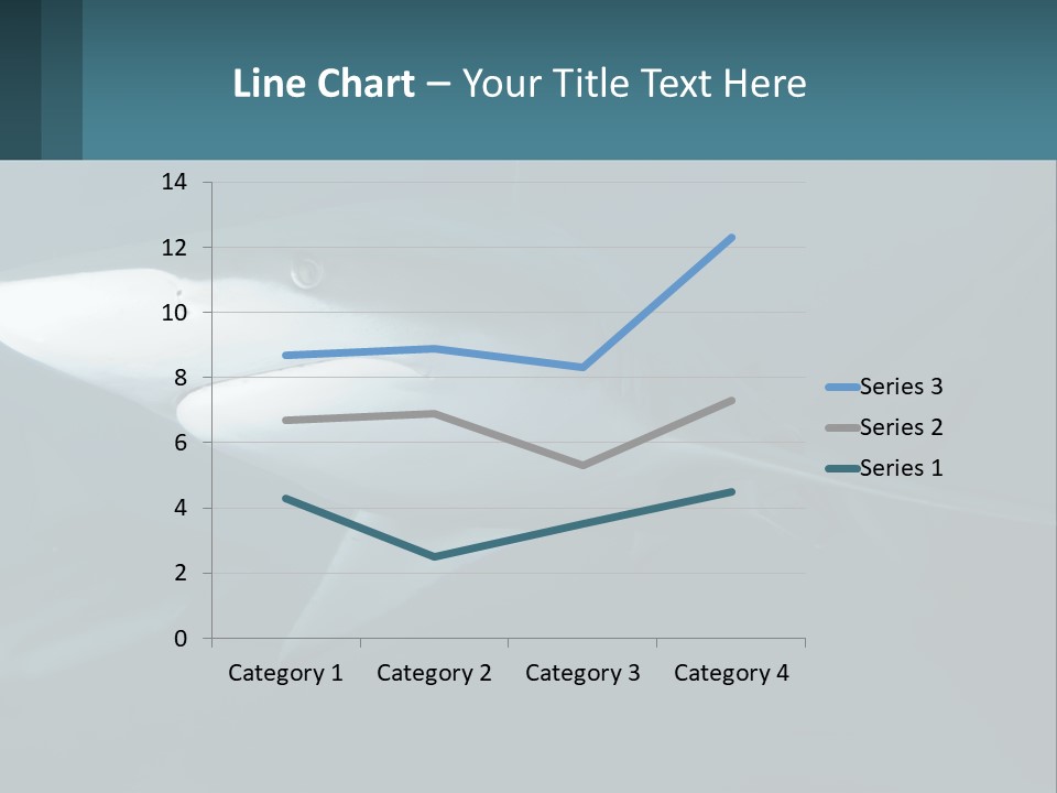 A Shark Is Swimming In The Blue Water PowerPoint Template