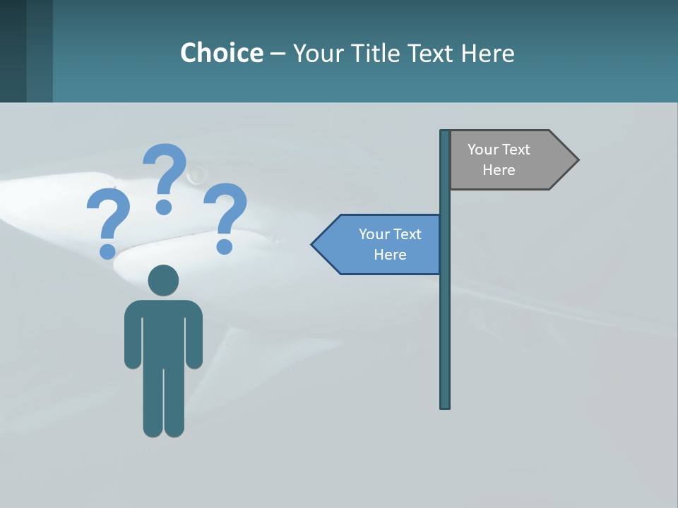 A Shark Is Swimming In The Blue Water PowerPoint Template