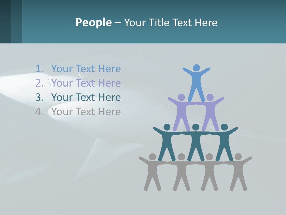 A Shark Is Swimming In The Blue Water PowerPoint Template