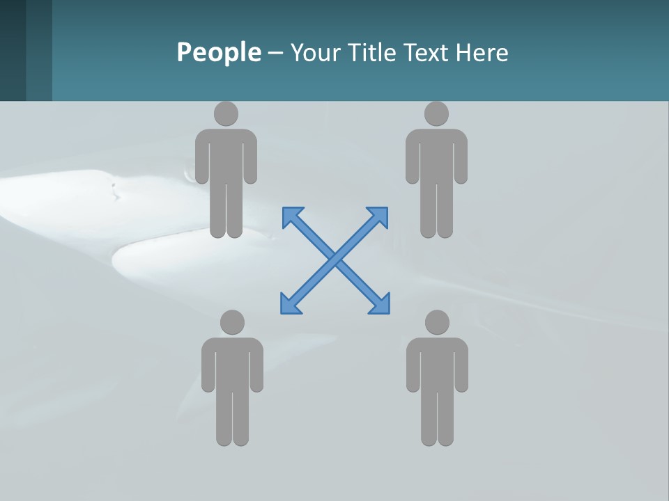 A Shark Is Swimming In The Blue Water PowerPoint Template