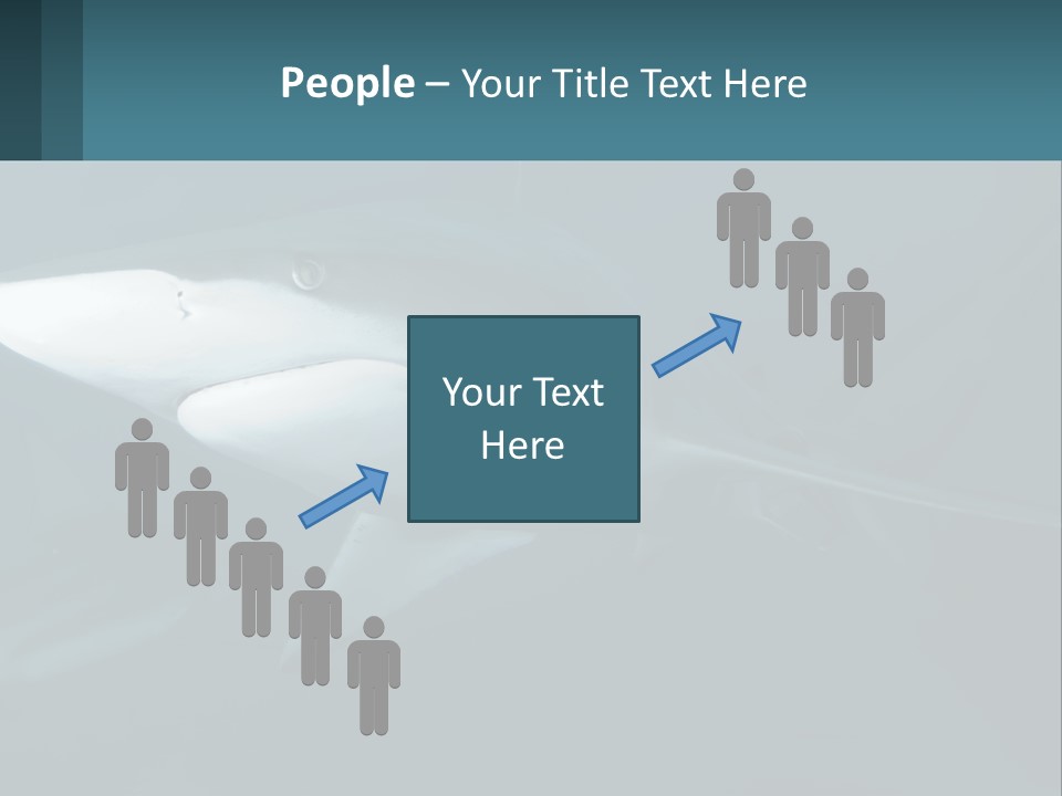 A Shark Is Swimming In The Blue Water PowerPoint Template