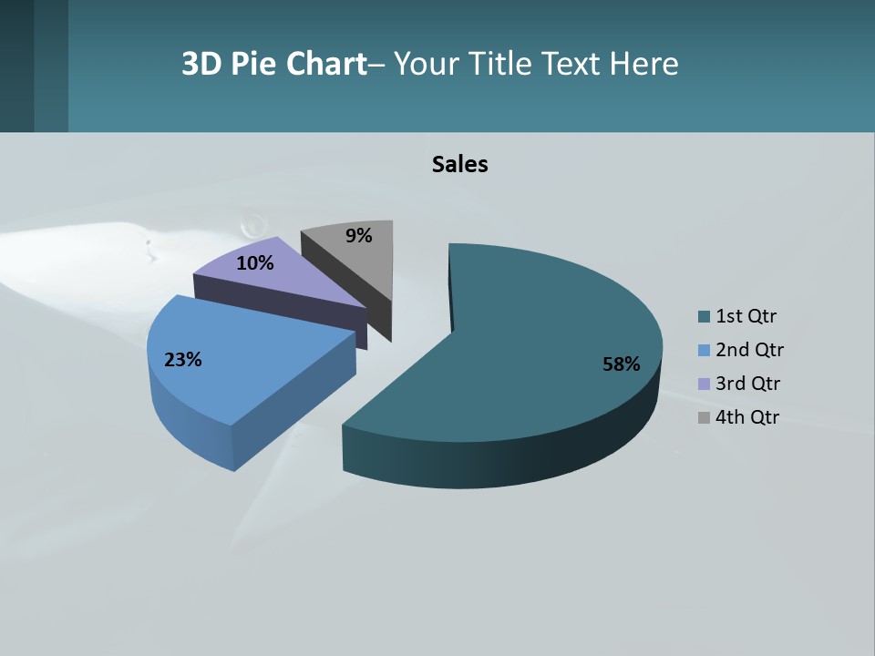 A Shark Is Swimming In The Blue Water PowerPoint Template