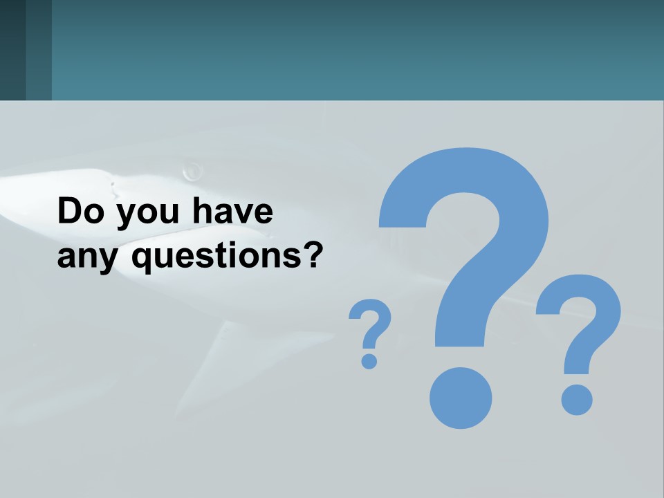 A Shark Is Swimming In The Blue Water PowerPoint Template