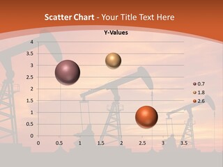 A Group Of Oil Pumps With A Sunset In The Background PowerPoint Template