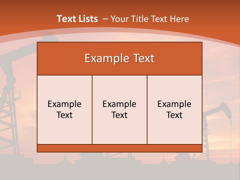 A Group Of Oil Pumps With A Sunset In The Background PowerPoint Template