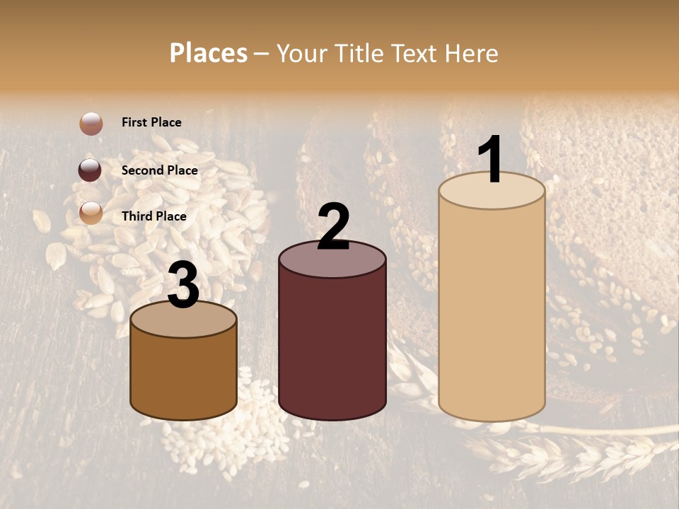 A Bunch Of Bread On A Wooden Table PowerPoint Template