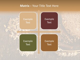 A Bunch Of Bread On A Wooden Table PowerPoint Template