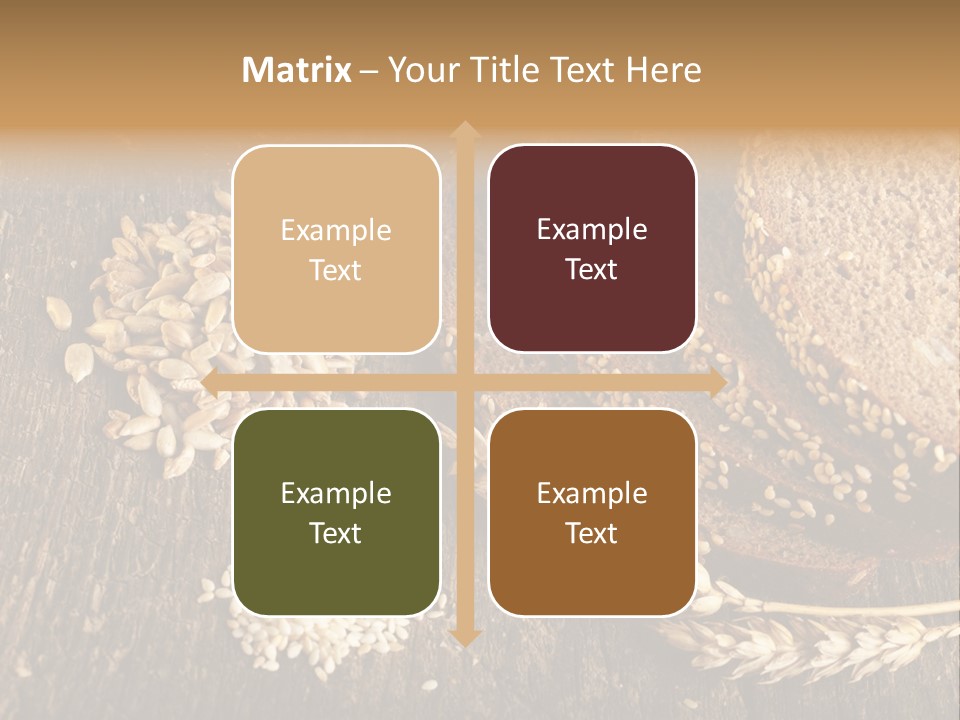 A Bunch Of Bread On A Wooden Table PowerPoint Template