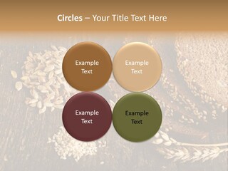 A Bunch Of Bread On A Wooden Table PowerPoint Template