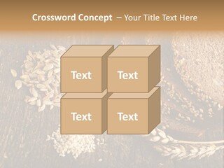 A Bunch Of Bread On A Wooden Table PowerPoint Template