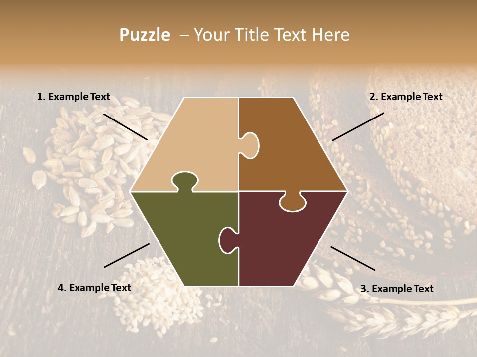 A Bunch Of Bread On A Wooden Table PowerPoint Template