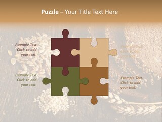 A Bunch Of Bread On A Wooden Table PowerPoint Template