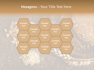 A Bunch Of Bread On A Wooden Table PowerPoint Template