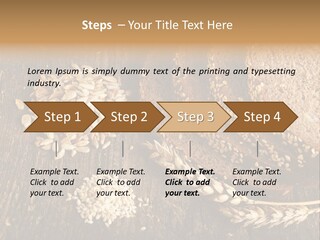 A Bunch Of Bread On A Wooden Table PowerPoint Template