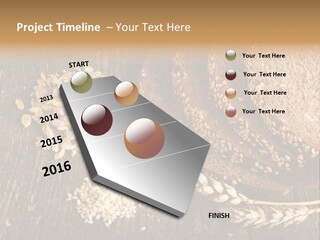 A Bunch Of Bread On A Wooden Table PowerPoint Template