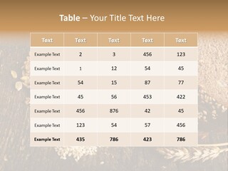 A Bunch Of Bread On A Wooden Table PowerPoint Template