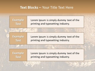 A Bunch Of Bread On A Wooden Table PowerPoint Template