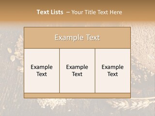 A Bunch Of Bread On A Wooden Table PowerPoint Template