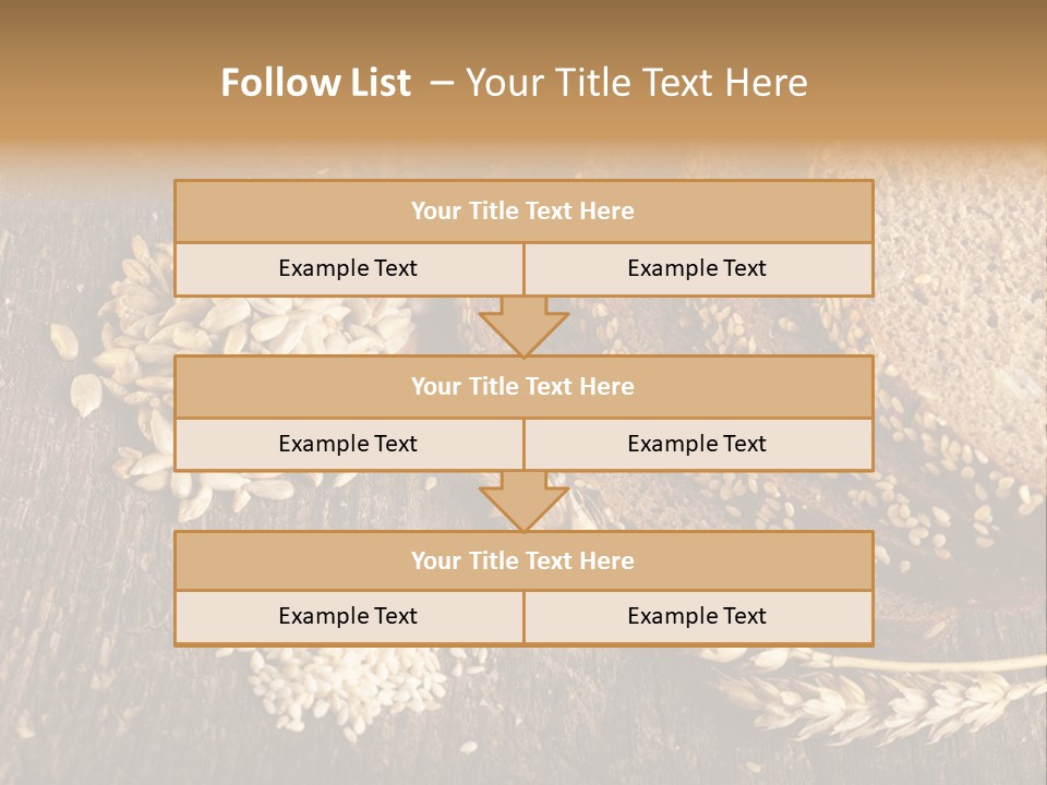 A Bunch Of Bread On A Wooden Table PowerPoint Template