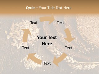 A Bunch Of Bread On A Wooden Table PowerPoint Template