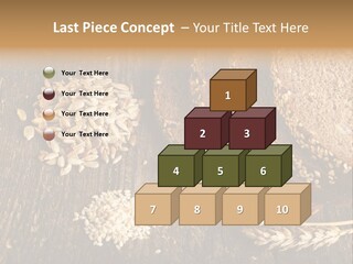 A Bunch Of Bread On A Wooden Table PowerPoint Template