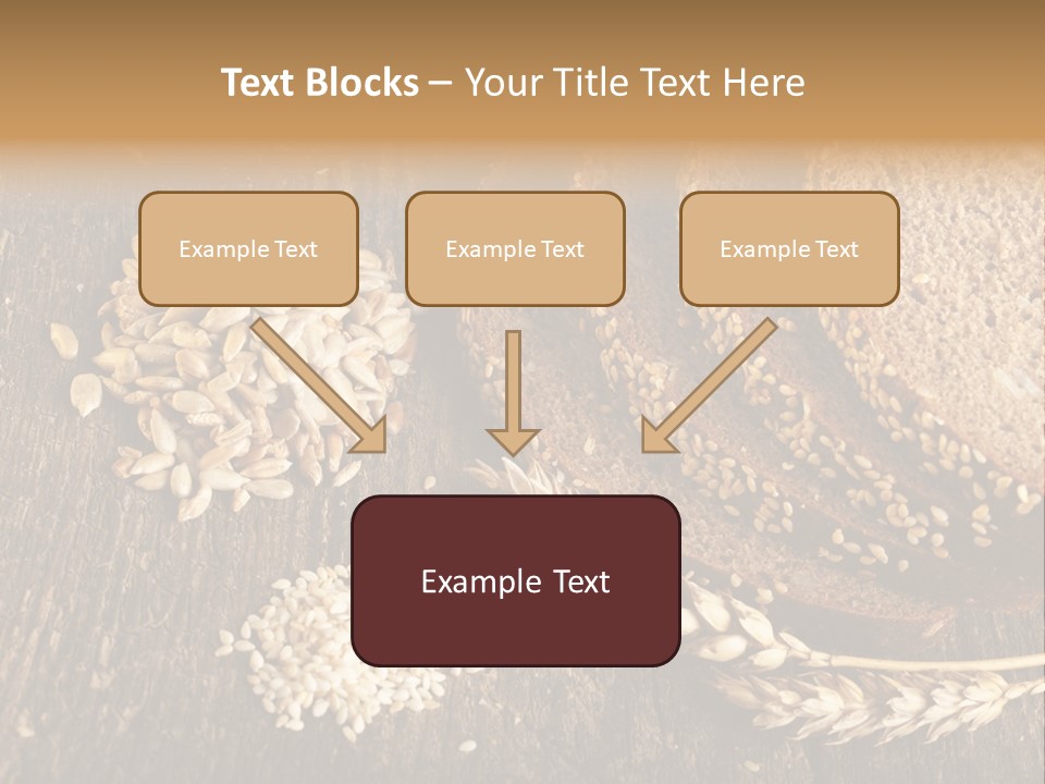 A Bunch Of Bread On A Wooden Table PowerPoint Template