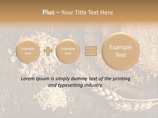 A Bunch Of Bread On A Wooden Table PowerPoint Template