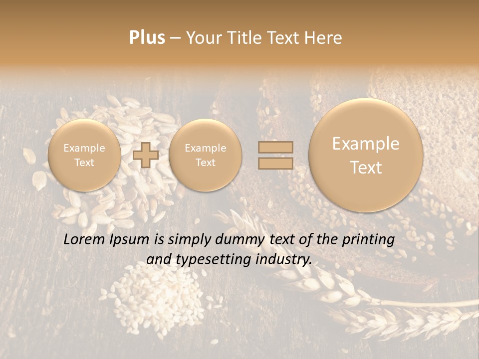 A Bunch Of Bread On A Wooden Table PowerPoint Template
