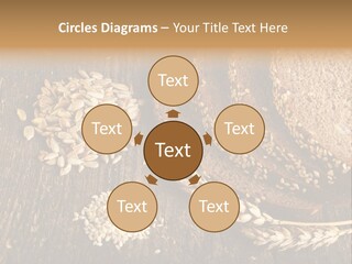 A Bunch Of Bread On A Wooden Table PowerPoint Template