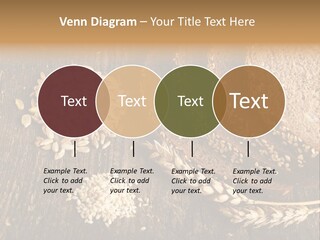 A Bunch Of Bread On A Wooden Table PowerPoint Template