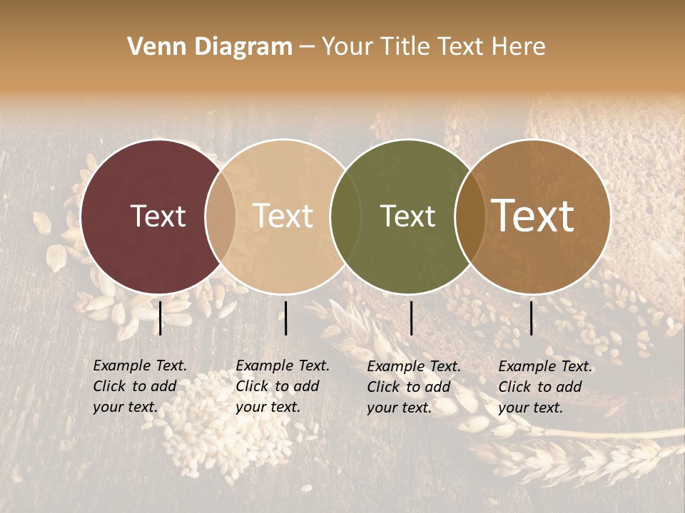 A Bunch Of Bread On A Wooden Table PowerPoint Template