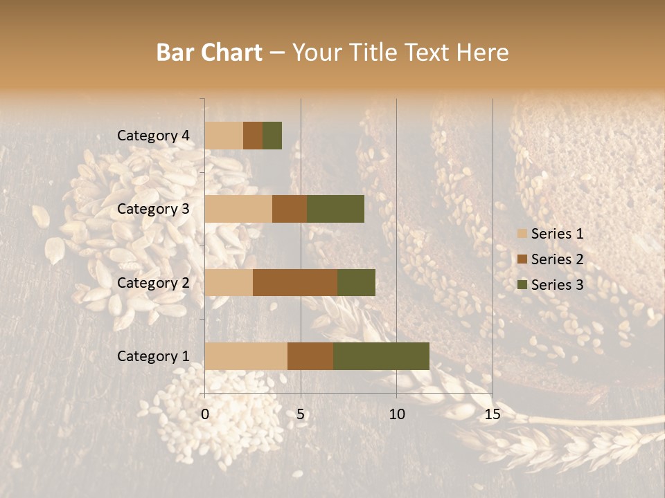 A Bunch Of Bread On A Wooden Table PowerPoint Template