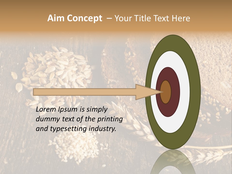 A Bunch Of Bread On A Wooden Table PowerPoint Template