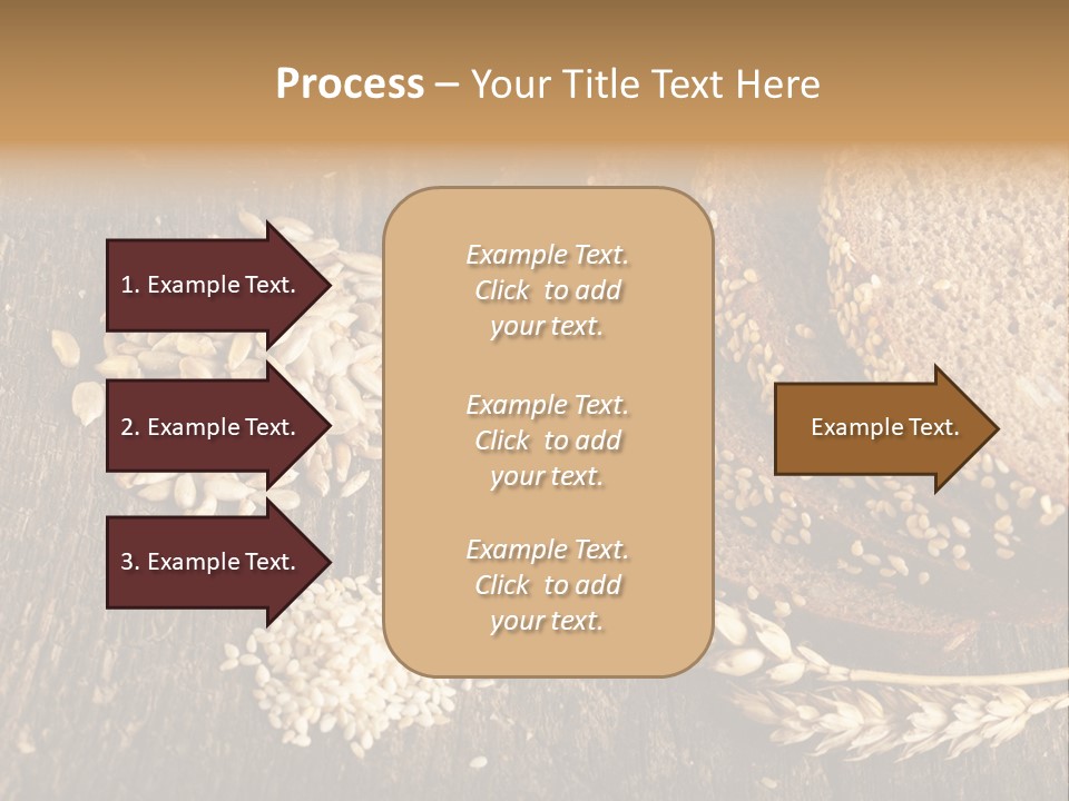 A Bunch Of Bread On A Wooden Table PowerPoint Template
