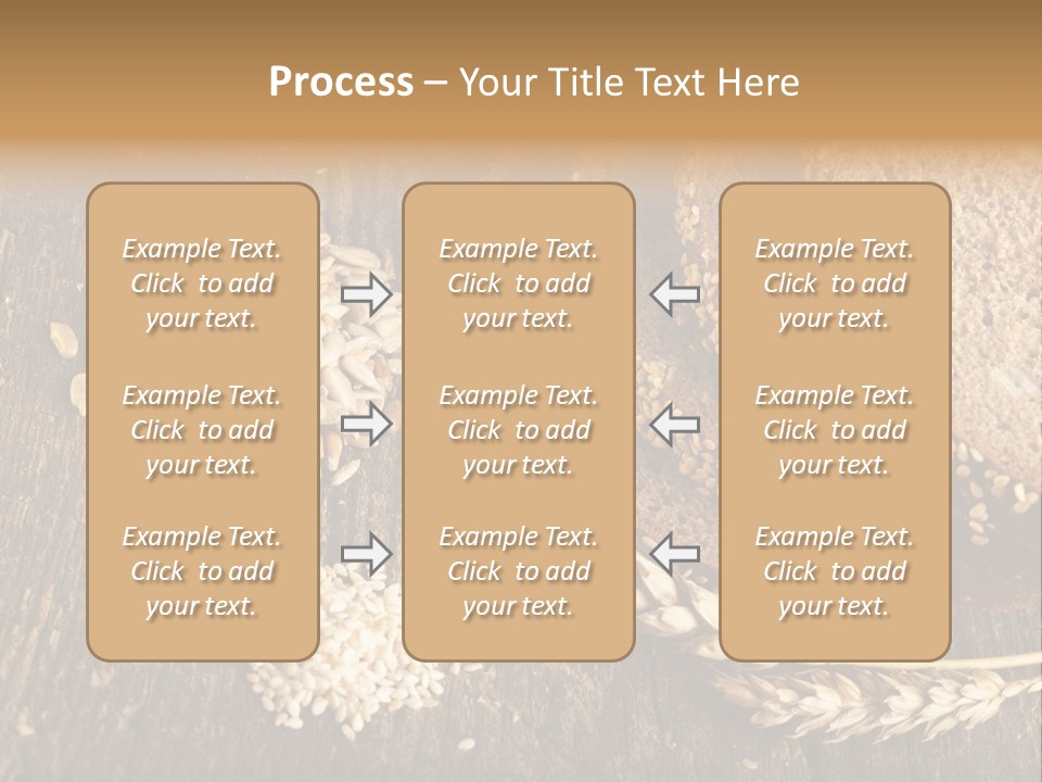 A Bunch Of Bread On A Wooden Table PowerPoint Template