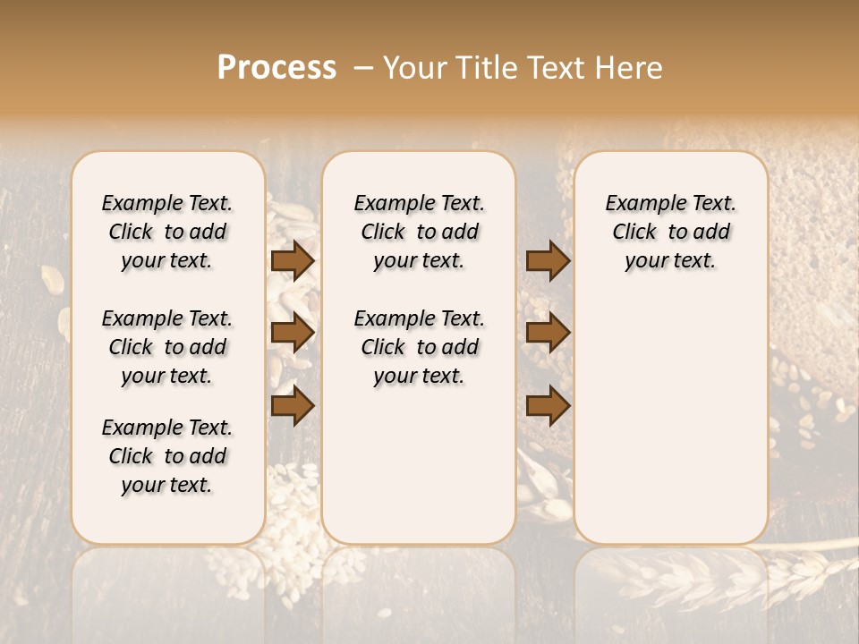 A Bunch Of Bread On A Wooden Table PowerPoint Template